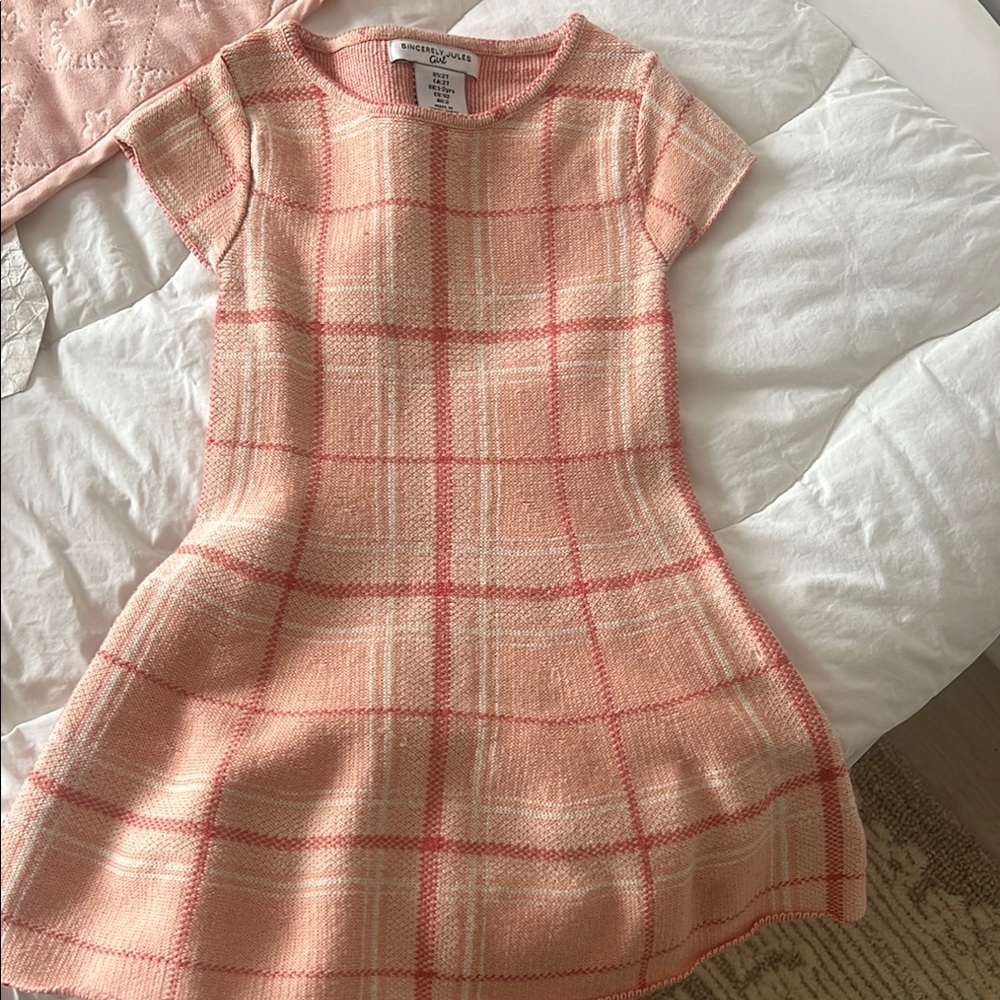 Sincerely Jules Pink A-Line Dress Short Sleeve Crew Neck